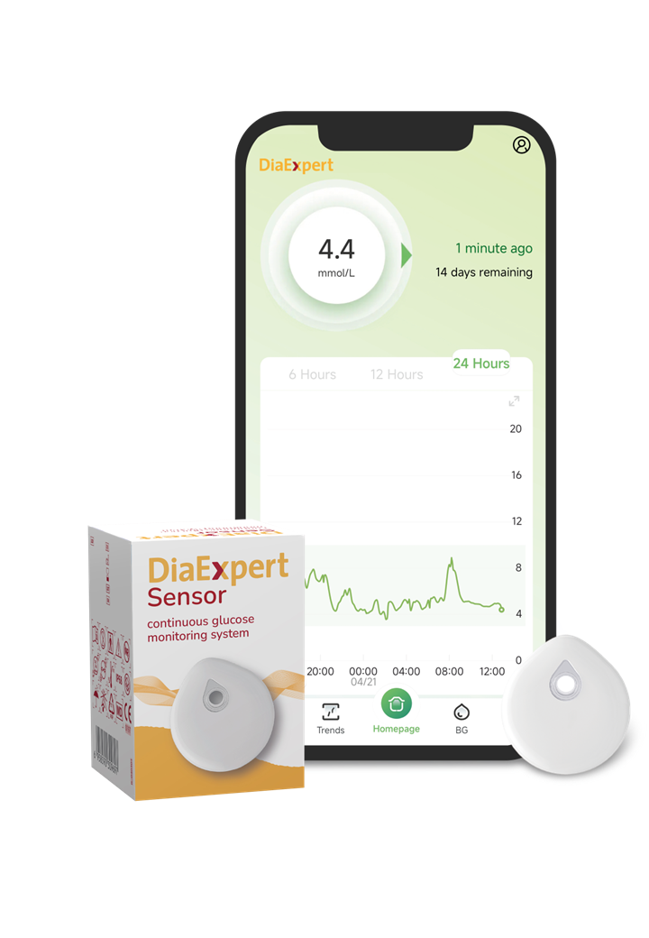 DiaExpert box sensor and phone